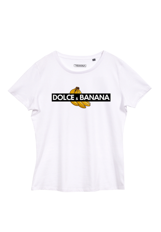 Damen T Shirt -Dolce n banana - weiss