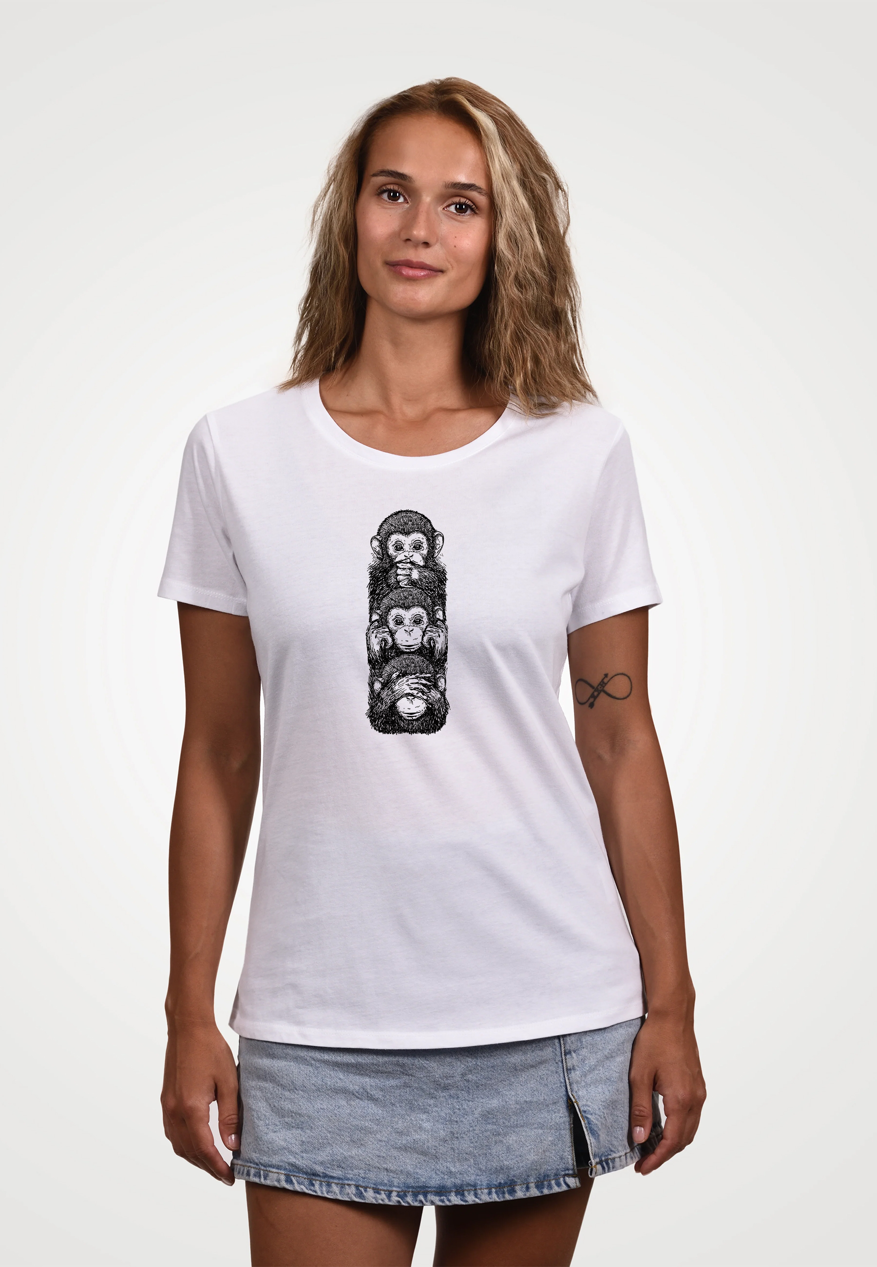 Damen T Shirt -three wise monkeys