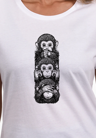 Damen T Shirt -three wise monkeys