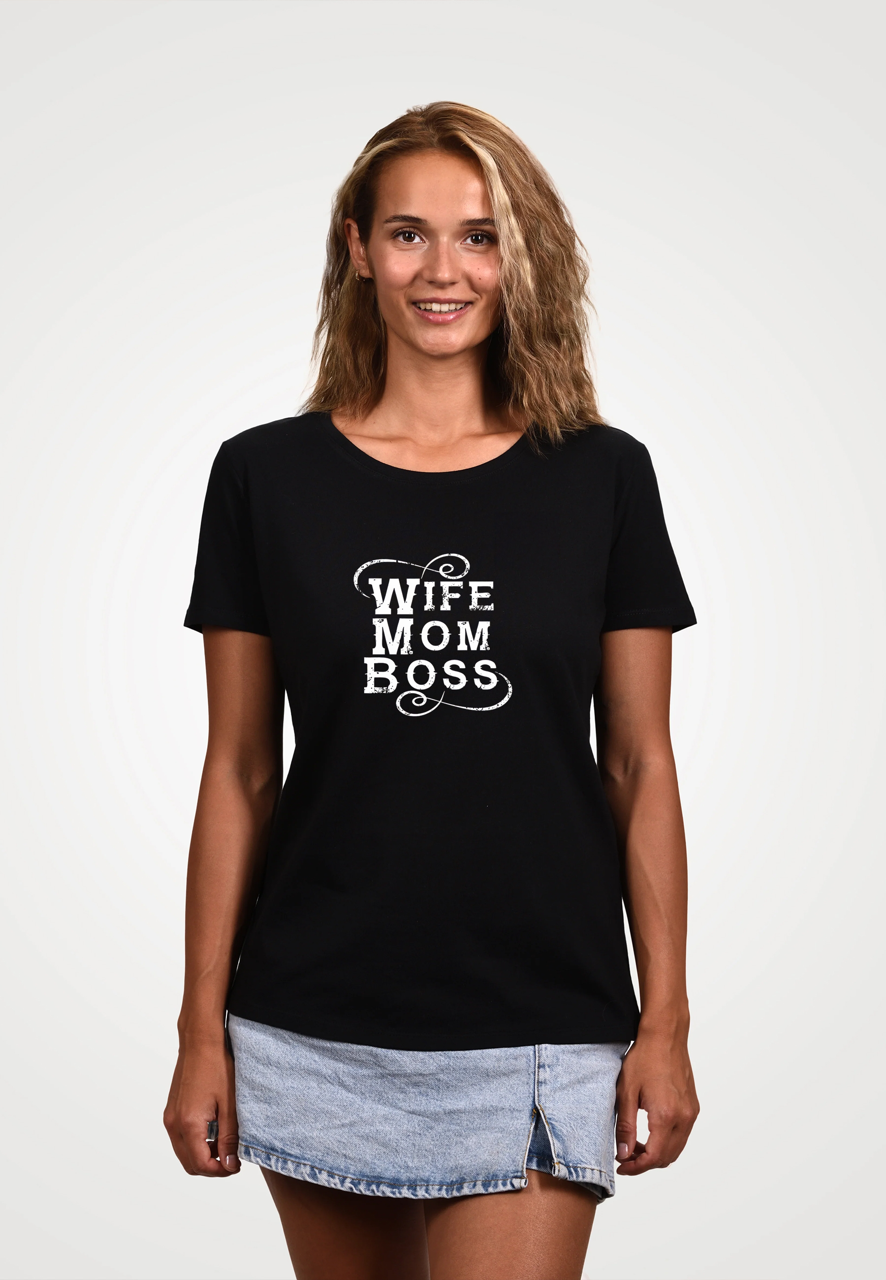 Damen T Shirt -Wife mom boss